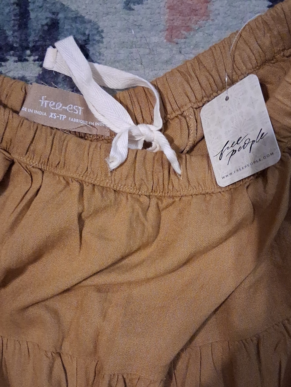 NWT Free People Lulu Harem Pants Mustard XS - Picture 2 of 7